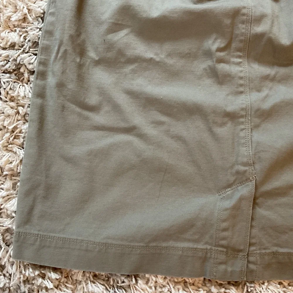 Duluth Trading Co Womens Green Button Front‎ A-Line Skirt Size 6 Cotton Blend